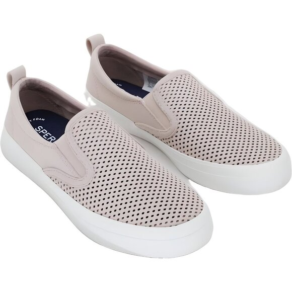 Sperry Crest Twin Gore Perforated Slip-On Sneakers Rose Dust US 7.5M EU 39 - Picture 4 of 6